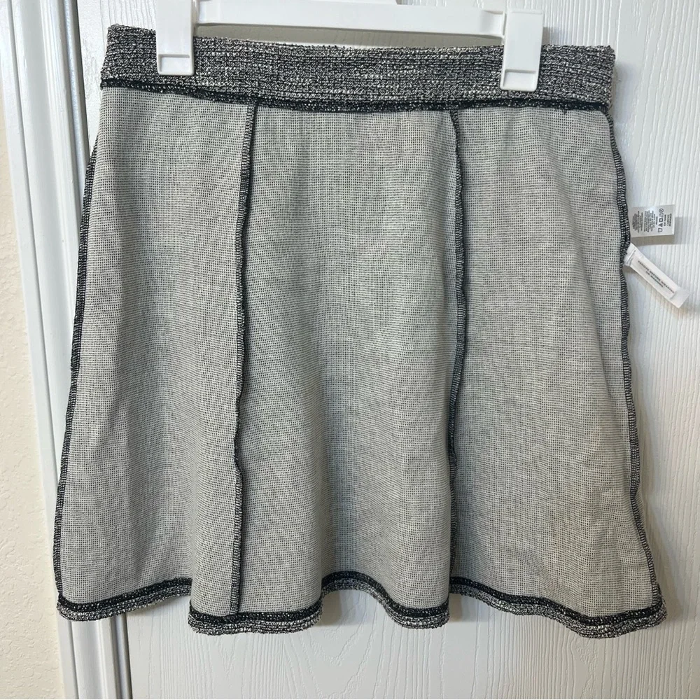 LOFT Mini & Short Skater Skirt, Gray, Cotton, Stretch Waist, Women's Size M - Picture 8 of 8
